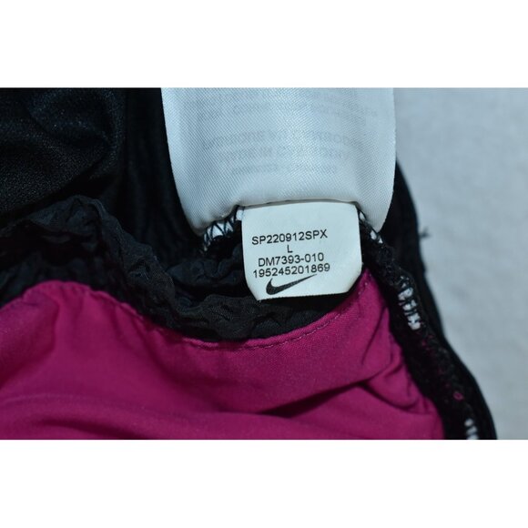 Nike Icon Clash Textured Tempo Women's Shorts Size L Running Black/ Pink Lined - Picture 9 of 13